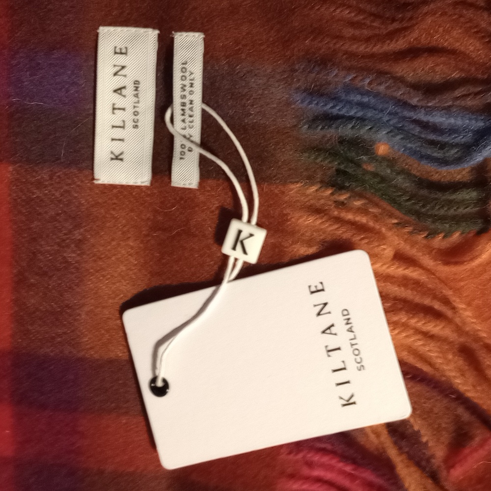 Kiltane 100%Lambswool Tartan Scarf NWT! Made in Scotland